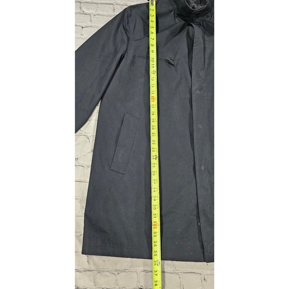 Murphy & Hartelius Uniforms Pilot Oeko-Tex Black Trench Coat MENS SIZE LARGE - Picture 3 of 13